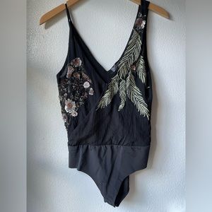 Zara beaded and sequin body suit size M GUC